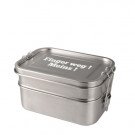  personalisierte Doppeldecker Lunchbox aus Edelstahl (1340ml)
