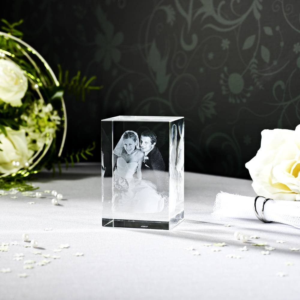 Das Hochzeitsfoto als 3D Glasfoto